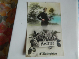 OEUDENGHIEN :TRES BELLE CARTE AVEC MONSIEUR AMITIES D'OEUDEGHIEN - Autres & Non Classés