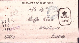 1944-P.O.W. CAMP 6 Al Verso Di Biglietto Franchigia Da Prigioniero Guerra Italia - Marcofilía