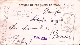 1943-P.O.W. CAMP 22 Al Verso Di Biglietto Franchigia Da Prigioniero Guerra Itali - Marcophilie