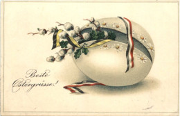 Ostern - Prägekarte - Patriotisch - Ostern