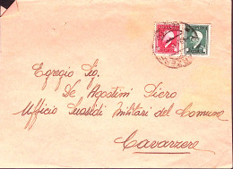 1944-MARCHE Da BOLLO C.10 E 20 Su Busta Cavarzere (1.5) Per Citta' - Storia Postale