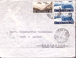 1938-ERITREA POSTA Aerea C.5 E Coppia Lire 1 Su Busta Via Aerea Addis Abeba (20. - Eritrea