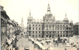 Graz, Hauptplatz Mit Rathaus Und Herrengasse - Graz