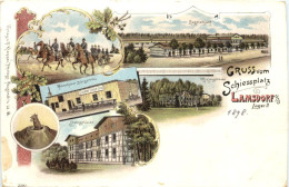 Gruss Vom Schiessplatz Lamsdorf - Litho - Schlesien