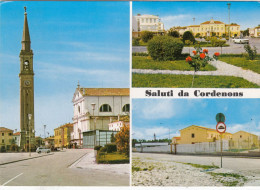 CORDENONS-PORDENONE-SALUTI DA..-MULTIVEDUTE-CARTOLINA VERA FOTOGRAFIA VIAGGIATA IL 2-8-1968 - Pordenone