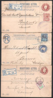 O Nagy-Britannia 1895-1914 3 Db Ajánlott Díjjegyes Levél - Autres & Non Classés