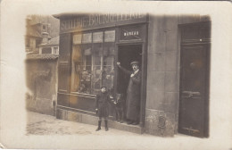 53 - MONTSUR : Devanture Du Cellier/ Bourrelier MAREAU - Très Rare Carte Photo - COMMERCE . METIER - Autres & Non Classés