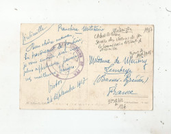 VENTIMIGLIA CARTE AVEC CACHET MILITAIRE SERVICE DES CHEMINS DE FER LE COMMISSAIRE MILITAIRE VENTIMILLE 1917 GUERRE14/18 - Storia Postale