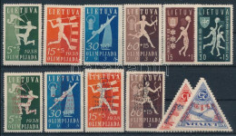 **, * Litvánia 1938 Sport Sor + 4 Db érték Felülnyomással + 2 Db Felülnyomott Repülő Bélyeg - Other & Unclassified