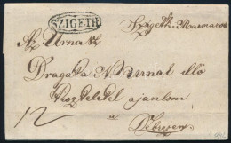 1842 Levél Teljes Tartalommal, 12kr Portóval "SZIGETH" - "DEBREZIN" - Andere & Zonder Classificatie