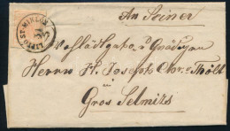 1858 3kr Levélen (a Bélyegen Hajtásnyom, Ránc) / On Cover "LIPTÓ ST. MIKLÓS" - Gros Selmitz (fold Or Crease On The Stamp - Altri & Non Classificati