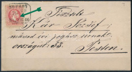 1870 5kr Látványos Lemezhibával Levélen. Nagyon Ritka! / 5kr With Plate Flaw On Cover, RR! "SOPRON / OEDENBURG" - Other & Unclassified