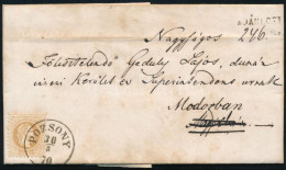 1870 15kr Ajánlott Levélen / On Registered Cover "POZSONY" - Modor - Other & Unclassified