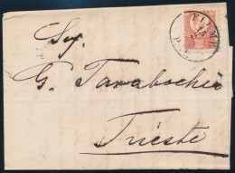1871 Réznyomat 5kr Elfogazva, Levélen / With Shifted Perforation On Cover "FIUME P.M." - Trieszt - Other & Unclassified