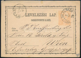 1874 2kr Díjjegyes Levelezőlap "SZÖLLŐS-GYÖRÖK" - Wien - Sonstige & Ohne Zuordnung