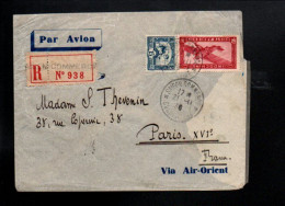 COCHINCHINE LETRE RECOMMANDEE DE SAIGON COMMERCE POUR LA FRANCE 1936 - Covers & Documents