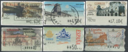 SPAIN - 200O/01/03 -  POSTAL ARCH. JUBILEE YEAR & TOURISM STAMPS LABELS SET OF 6 OF DIFFERENT VALUES, USED . - Gebraucht