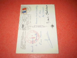 Carte Avec Timbre De Franchise Militaire, Cachet Rouge GROUPE De TRANSPORT 524 De Marseille. 1966 - Autres & Non Classés