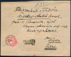 1878 Ajánlott Levél Színesszámú 5kr + Hátoldalán 2 X 5kr Bérmentesítéssel "BUDAPEST" - "JÁSZÓ" - Otros & Sin Clasificación