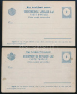 1892 2 Db 2kr Díjjegyes Használatlan Hirdetményes Levelezőlap - Altri & Non Classificati