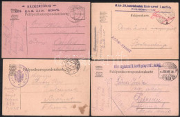 1916-1918 4 Db Tábori Posta Levelezőlap - Other & Unclassified