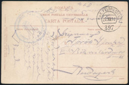 1916 Tábori Posta Képeslap, Halvány Honvéd Gyalogezred Zászlóalj Bélyegzés + "FP / 397" - Andere & Zonder Classificatie