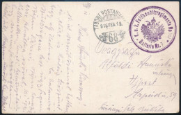 1916 Tábori Posta Képeslap, Lila "K.u. K. Feldbaubitzregiments No 32 / Batterie Nr. 7" + "TP 68" - Otros & Sin Clasificación