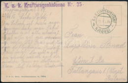 1916 Képeslap / Postcard "K.u.k. Kraftwagenkolonne Nr. 35" + "EP NJEGUSI B" - Altri & Non Classificati