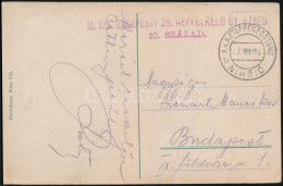 1916 Tábori Posta Képeslap / Field Postcard "M.KIR. BUDAPESTI 29. NÉPFELKELŐ GY.EZRED 10. SZÁZAD" + "EP NIKSIC B" - Otros & Sin Clasificación