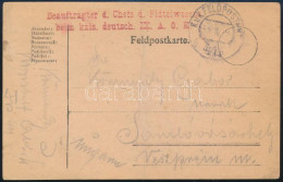1918 Tábori Posta Levelezőlap Piros "Beauftragter D. Chefs D. ... IX. A. O. K" + "FP / 411" - Autres & Non Classés