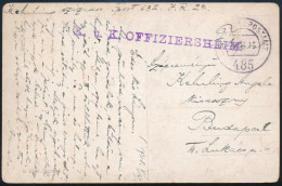 1918 Tábori Posta Képeslap , Lila "K.u.K. OFFIZIERSHEIM." + "FP / 485" - Andere & Zonder Classificatie
