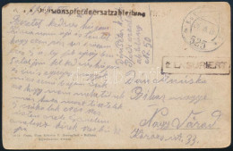 1918 Képeslap (Fonzaso) "K.u.K. Divisionspferdeersatzabteilung" + FP / 525" - Autres & Non Classés