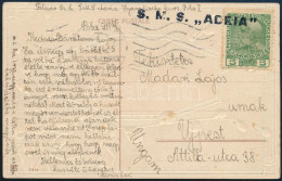 1914 Tábori Posta Képeslap 5h Bérmentesítéssel "S.M.S. ADRIA" - Sonstige & Ohne Zuordnung