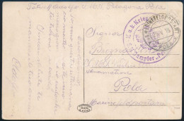 1916 Tábori Posta Képeslap "S.M. Dampfer Pelagosa" - Other & Unclassified