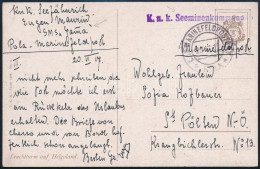 1917 Tábori Posta Képeslap "K.u.k. Seeminenkommando" - Sonstige & Ohne Zuordnung