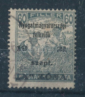 O Nyugat-Magyarország II. 1921 Arató 60f, Bodor Vizsgálójellel - Andere & Zonder Classificatie