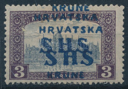 * SHS 1918 Parlament 3K Kettős Felülnyomással / Mi 81 With Double Overprint. Signed: Bodor - Other & Unclassified