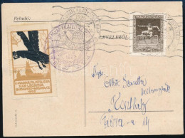 1925 Levelezőlap Levélzáróval és Alkalmi Bélyegzésekkel "II. MAGYAR FILATELISTA NAP / BUDAPEST" / Postcard With Label An - Andere & Zonder Classificatie