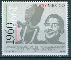1990 MÉXICO 30 ANIVERSARIO DE LA NACIONALIZACIÓN INDUSTRIA ELECTRICA  Sc. 1663 MNH ELECTRIC INDUSTRY - Mexico