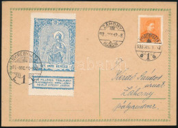 1935 Levelezőlap Szent Imre Herceg Levélzáróval / Postcard With Label - Otros & Sin Clasificación