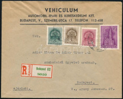 1942 Ajánlott Budapest Helyi Levél 4 Db Bélyeggel - Other & Unclassified