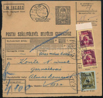 1945 (2. Díjszabás) Csomagszállító 3 Db Bélyeggel - Other & Unclassified