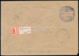 1945 (5. Díjszabás) Ajánlott Levél Készpénzes Bérmentesítéssel (kétszer Felhasznált Boríték) / Registered Cover With Han - Altri & Non Classificati