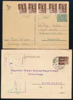 1946 2 Db Levelezőlap A 6. és 7. Díjszabásból 400P és 2000P Tlp.I. és 5 X Tlp.I. Bélyegekkel - Sonstige & Ohne Zuordnung