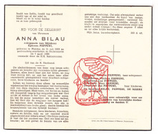 DP Anna Bilau ° Welden 1909 † Oudenaarde 1958 X Ephrem Pappens // De Marre Claus - Santini