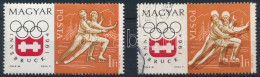 O 1963 Téli Olimpia 1Ft Látványosan Eltolódott Barna Színnyomattal (jégtáncosok) + Támpéldány - Sonstige & Ohne Zuordnung