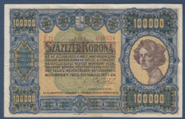 HONGRIE - 100000 Korona 1923 - Hongrie