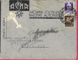 BUSTA GRANDE POSTA AEREA INTESTATA CON CONTENUTO DA BOLOGNA *5.11.42* PER MILITARE A P.M. 210 - RESA AL MITTENTE - Storia Postale (Posta Aerea)