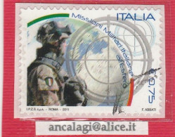 USATI ITALIA 2011 - Ref.1202 "MISSIONI MILITARI ITALIANE" 1 Val. - - 2011-20: Usati