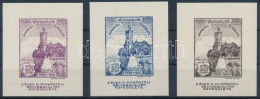 ** 1941 5 éves A Dunántúli Bélyeggyűjtők Egyesülete 3 Klf Színű Emlékív / Souvenir Sheets - Autres & Non Classés